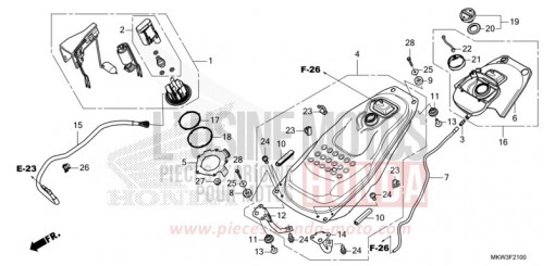 RESERVOIR A CARBURANT/POMPE A CARBURANT NC750XDM de 2021
